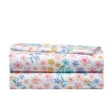 4-Piece Full Sheet Set Multi-Color Ditsy Floral Design Includes Top Sheet Fitted Sheet And 2 Pillowcases Soft Microfiber Bedding For Girls' Bedroom Or Guest Room - Floral - 查看 7