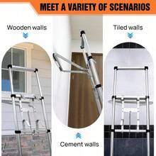 Heavy Duty Aluminium Ladder Stand Off I-Type Stay - Lightweight, Easy To Install & Disassemble Accessory Helps Stop Slipping From Side To Side - Silver - View 8