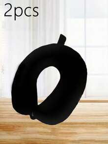 2pcs U-Shaped Memory Foam Neck Pillow, Portable Home/Travel Cervical Pillow, Office Nap Pillow, Camping Pillow, Travel Pillow, Compact & Comfortable, Ergonomic Inflatable Pillow For Camping And Hiking To Support Neck And Waist, Unisex, Multiple Colors Available - Multicolor - View 12