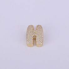 1件新款锆石字母吊坠，优雅魅力，A-Z字母，18k镀金，珠宝制作配件