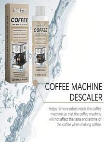 JUE FISH 咖啡机除垢剂，日常清洁污渍和水垢，清洁咖啡滤纸和器具，咖啡机清洁液