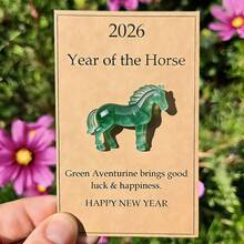 Lucky Crystal Horse Symbolizing Strength And New Beginnings Lucky Green Amethyst Horse Transparent Horse-Shaped Ornament Desk Bookshelf Meditation Space Decoration Suitable For Friends And Relatives Birthday Valentine's Day New Year Anniversary Gift Suitable For Both Men And Women - B - 查看 7