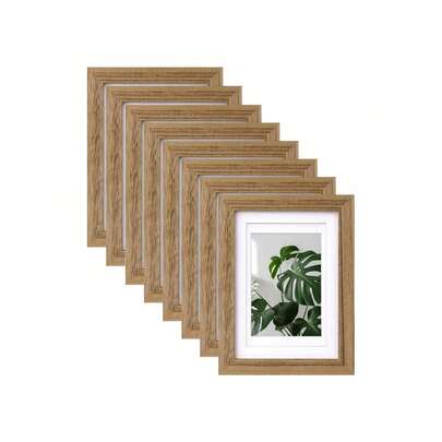 Un juego de 8 marcos de fotos decorativos (8 pulgadas 6 * 8), adecuados para exhibir en la pared y sobre la mesa, hechos de materiales duraderos como plexiglás y madera, se pueden exhibir vertical u horizontalmente, adecuados para fotos, carteles e impresiones artísticas