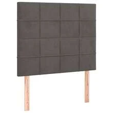 vidaXL Tête de lit cinza foncé 80x5x118/128 cm veludo - Cinza - Ver 2