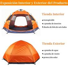 CYPNPUBAMALL Tiendas de Campaña para Acampar Carpa Domo para 3-4 Personas para SenderismoFashion - 219361235 - Ver 5