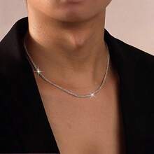 Classic Chopin Chain Genuine S925 Silver Necklace, Thick Sweater Chain For Women & Men, Pure Silver Hiphop Long Necklace, Collarbone Chain, Silver Jewelry, Silver Chain, Length L - Chopin Necklace - 1.81mm Thick - View 4