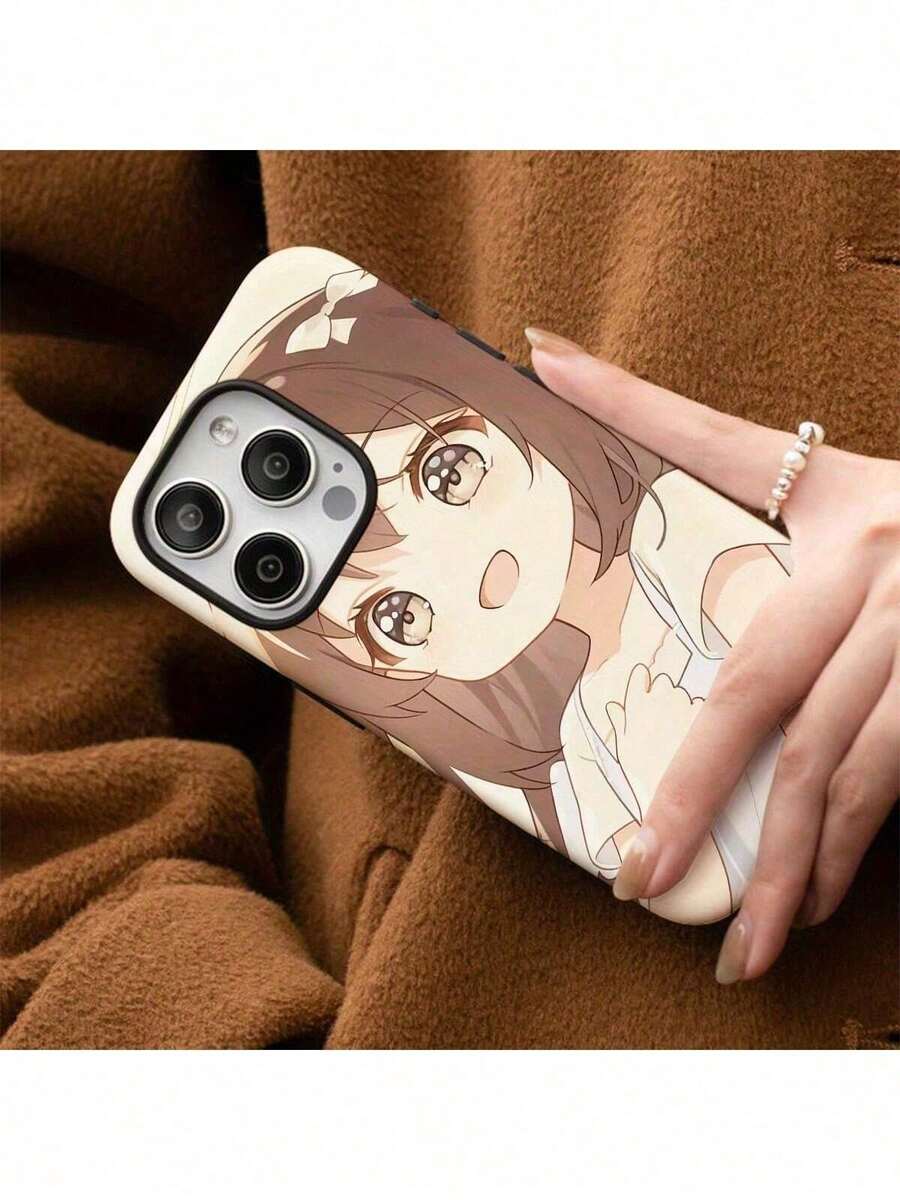 [Shipped from Mexico]La chica pone sus manos en su pecho.Presentamos la nueva serie anti-espía de fundas para teléfonos, funda dos en uno, una funda protectora de cobertura completa adecuada para iPhone 16/15/14/13/12/11 Pro Max Plus. - Blanco - Ver 1