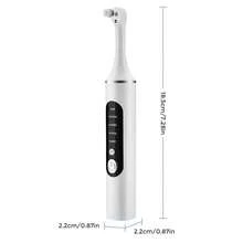 Hailicare 5-Speed Adjustable Electric Toothbrush Whitening Cleaner, Rechargeable Teeth Whitening Kit With 6 Brush Heads & LED Light, Convenient Personal Care Set For Home Use (White)