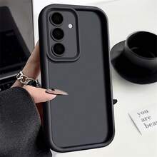 Shockproof Phone Case For Samsung S24 S23 S22 S21 Ultra S20 FE A14 A34 A15 A25 A35 A52 A53 A54 A55 5G S25 Silicone Bumper Cover,Suitable For IPhone17 Air - 黑色 - 查看 2