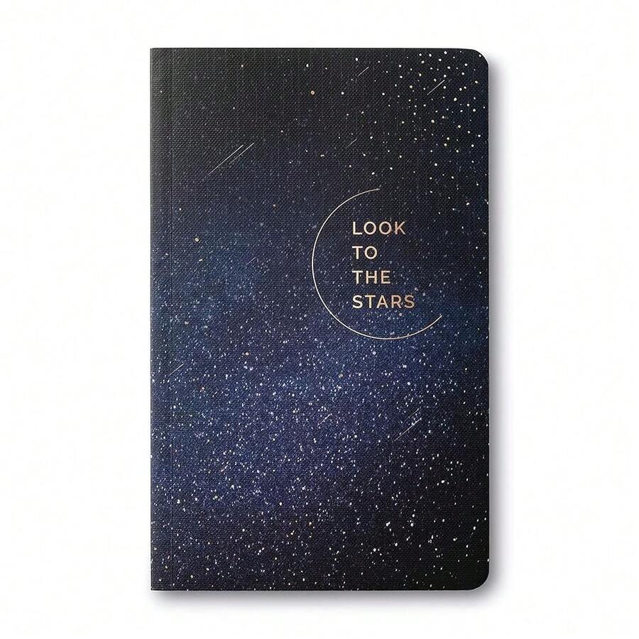 Softcover Journal - Look To The Stars – A Write Now Journal With 128 Lined Pages, 5"W X 8"H - LooktotheStarsBlue - View 1