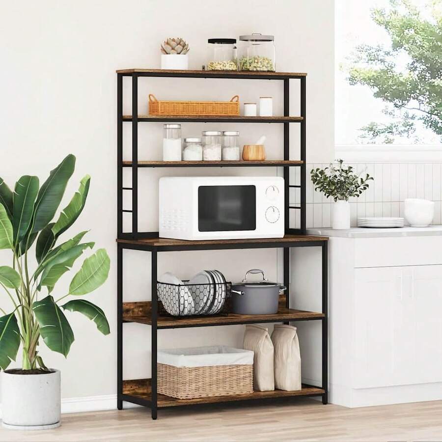 vidaXL Tavolo da cucina Chêne fumé 100 x 40 x 168 cm - Castano - Visualizzare 1