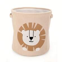 1pc Cartoon Pattern Diaper Paper Diaper Basket, Large Capacity Laundry Basket, Diaper Paper Diaper Storage Basket - Multicolor - View 14