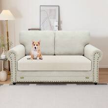 YSTYLE 1 Piece Solid Color Sofa Cover, Modern Stretch Polyester Universal Non-Slip Washable Soft Stain Resistant Sofa Cushion Covers For Living Room - Putih - View 3