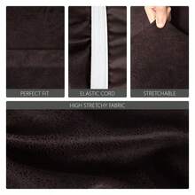 Funda de futn elstica de piel sin brazos, protector de muebles con parte inferior elstica, funda de futn suave y lavable para sof cama X ms grande, chocolate - XGrande06chocolate - Ver 4