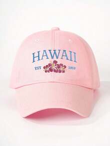 1 chiếc mũ lưỡi trai nữ in họa tiết hoa Hawaii, kiểu dáng cổ điển, có thể điều chỉnh, thích hợp cho hoạt động ngoài trời, chống nắng, du lịch biển mùa xuân/thu, mũ chống nắng phong cách Y2K unisex. - mũ bóng chày - Xem 30