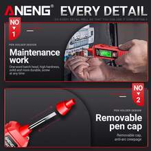 Aneng Vd807 Smart Induction Tester Pen Voltage Tester Lápiz probador de voltaje - Rojo - Ver 6