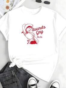 Sounds Gay I'm In – Vintage Lesbian Cowgirl Howdy Lesbians T-Shirt - White 10 - View 3