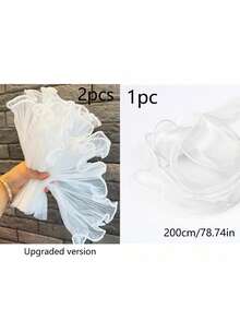 2张，167.48英寸白色珍珠花朵包装纸，仿珍珠装饰，白色花束装饰礼品包装纸，花束包装纸，DIY花束，情人节礼物装饰的理想之选 - 彩色 - 查看 16