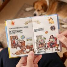 Bộ 4 sticker, dòng Mancurial, với hình ảnh các nhân vật, thú cưng và họa tiết hoa lá đẹp mắt, thích hợp để dán lên sổ lưu niệm, sổ tay, và có thể dùng để trang trí khung ảnh, máy tính, ốp điện thoại, cốc, tạp chí, hộp bút, hành lý. Cũng thích hợp làm sticker cá nhân hóa, đồ dùng học tập, quà Giáng sinh, quà tặng cho nữ, người hâm mộ, đồ dùng làm sổ lưu niệm, văn phòng phẩm dễ thương. - Nhiều màu - Xem 3