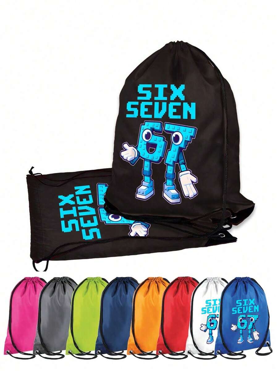 Casual #67 Backpack - Lightweight Backpack, Printed With Patterns, Adjustable Shoulder Straps And Zipper Closure, Cute And Practical, Ideal Birthday Gift. Durable Zipper Closure, Suitable For Birthday, Christmas, Halloween And Other Occasions. - Multicolor - View 1