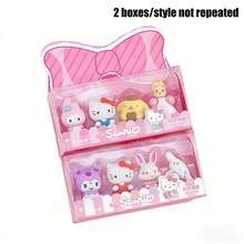 Sanrio 4件套三丽鸥3D橡皮擦，创意惊喜学生男女通用高品质可堆叠橡皮擦，清洁无痕，适合节日、派对、奖品、礼物（随机4件套） - 彩色 - 查看 10