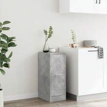 vidaXL Armário boticário cinza beton 30x41x77,5cm bois d'ingénierie - Cinza - Ver 4