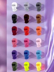 POLASUP 1 st söt rosa ros andningsbar cykelbalaklava, lätt, enkel att rengöra, dubbelt sydd, lämplig för utomhuscykling, motorcykelåkning, vintersporter, vattensporter, solskydd, tygmaterial: spandex, andningsbar, stretchig - Multifärgad - Visa 7