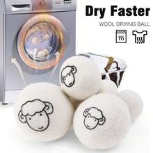 6pcs Reusable Wool Dryer Balls, Natural Fabric Softener, Laundry Dryer Accessories, Help Reduce Static And Shorten Drying Time, Gentle On Clothes, Ideal For Daily Home Laundry, Perfect For Dorm, College Student, Laundry Room Essentials - Multicolor - View 11