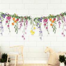 Cheerland Flower Banner Wildflower Garland For Enchanted Garden Party Floral Woodland Theme Picnic Girls Birthday Tea Party Garden Wedding Onederland Theme Laminated Watercolor Baby Shower Drations - quả mơ - Xem 1