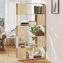 Bibliothèque de séparation vidaXL Chêne sonoma 80x24x155 cm - Tabac - Voir 1