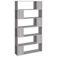vidaXL Bibliothèque/Séparateur de pièce sonoma gris 100x24x188 cm - Gris - Voir 2