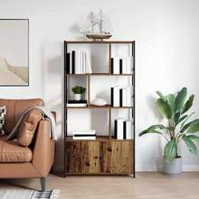 vidaXL Étagère Bois ancien 80 x 30 x 155,5 cm Bois d'ingénierie - Tabac - Voir 1