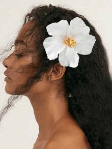 8个/套热带芙蓉花发夹，适合女性和女孩，大号多色人造花朵发夹，波西米亚风格发饰，是夏季海滩度假、夏威夷主题派对、婚礼回礼和情人节的理想之选，包括爪夹、发卡、发夹、头饰等。 - 彩色 - 查看 6