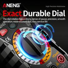 Multímetro Digital Profesional Aneng Ncv Auto Ohm Voltímetro Capacitancia Resistencia Diodo Medidor De Voltaje voltímetro - Negro - Ver 6