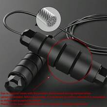1pc New Adjustable Steel Wire Jump Rope, Tangle-Free Fitness Training Equipment For Home Workout - Multicolor - View 8