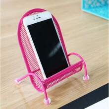 Cute Alloy Asymmetrical Bracket Winning Universal Phone Display Stand Storage Chair Business Card Holder Display Rack Storage Rack Desktop Holder Available In 3 Colors Metal Decor Slouchy Phone Stand Desktop New Office Creative Phone Stand Small Chair Valentine's Day Gift - Multicolor - View 6