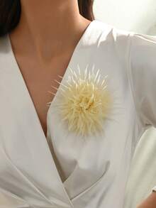1 chiếc ghim cài áo hình hoa organza thủ công độc đáo, thiết kế theo phong cách Pháp cổ điển, ghim cài áo hoa màu đen thanh lịch, đa năng, phù hợp với vest, váy, trang phục trang trọng, phụ kiện sang trọng, thích hợp cho phụ nữ sử dụng hàng ngày, dự tiệc và mọi dịp, cũng là một món quà tuyệt vời. - trắng - Xem 4