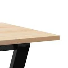 vidaXL Tavolo da mangiatoia quadro a Y 80x50x75 cm in legno massiccio di acero - Castano - Visualizzare 7