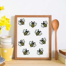 500张/卷 全息蜜蜂涂鸦贴纸，不对称闪光卡通动物贴纸，适用于信封、杂志、手机壳、水杯、电脑、剪贴簿DIY装饰、派对礼品包装，PVC贴纸封条 - 彩色 - 查看 5