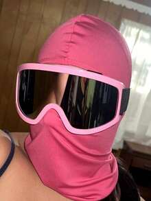 POLASUP 1 st söt rosa ros andningsbar cykelbalaklava, lätt, enkel att rengöra, dubbelt sydd, lämplig för utomhuscykling, motorcykelåkning, vintersporter, vattensporter, solskydd, tygmaterial: spandex, andningsbar, stretchig - Multifärgad - Visa 2
