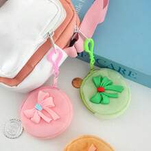 1pc Cartoon Keychain Coin Purse Girly Bow Earphone Storage Pouch Cute Small Coin Wallet For Women Mini Wallet Small Wallet Kawaii Cute Stuff - Multicolor - View 4