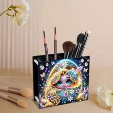 1件装DIY钻石画套装笔筒，动漫设计异形闪亮水晶钻石 - 手工水晶钻石艺术桌面收纳盒，理想的办公工艺品收纳盒，商务礼品，情人节礼物，毕业礼物 - 彩色 - 查看 24