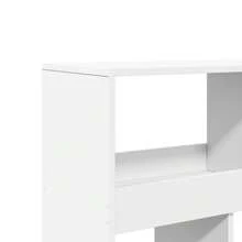 Bibliothèque blanche vidaXL 100x33x125,5 cm en bois massif - Blanc - Voir 7