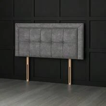 3ft Single Coniston Velvet Venice Headboard 20inch - Blue - View 5