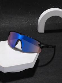 1副男士运动护目镜，轻巧镜框，佩戴无压迫感，适合户外骑行，带眼镜盒 - 彩色 - 查看 6