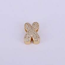 1件新款锆石字母吊坠，优雅魅力，A-Z字母，18k镀金，珠宝制作配件