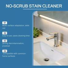 1瓶/100毫升，2瓶/200毫升，1瓶/150克 多用途清洁剂，适用于洗衣机、厨房台面、烤箱、抽油烟机、炉灶、水槽、洗碗机、马桶、浴室墙壁、浴缸、金属水龙头及各种金属部件。 - 彩色 - 查看 6