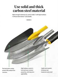 1pc Best-Selling Gardening Hand Tool Set | Wide Trowel/Narrow Trowel/Rake | Durable High-Manganese Steel | Ergonomic Non-Slip Comfortable Handle | Essential For Potted Plant Care And Indoor Gardening Maintenance | Perfect Gift For Gardening Enthusiasts | Designed For Outdoor Activities Including Treasure Hunting, Beach Strolling, Camping And Travel Adventure | Suitable For Indoor And Outdoor Use - Multicolor - View 7