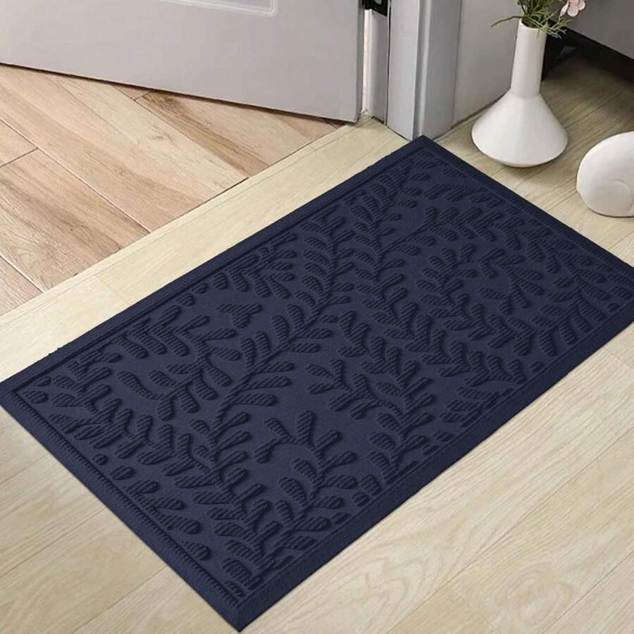 ¡RecomendadoHIYARD - Tapete absorbente para puerta delantera, atrapando la suciedad, interior y exterior, antideslizante, resistente a la decoloración, felpudo de perfil bajo para entrada, 29 x 17, color beige¡Top de Temporada - Azul - Ver 1