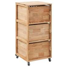 vidaXL Armadio da bagno 41x41x91 cm Legno di Noyer massiccio - Castano - Visualizzare 4